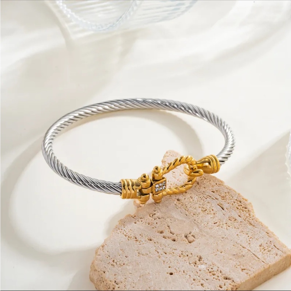 Bangle Bracelet two tones .
